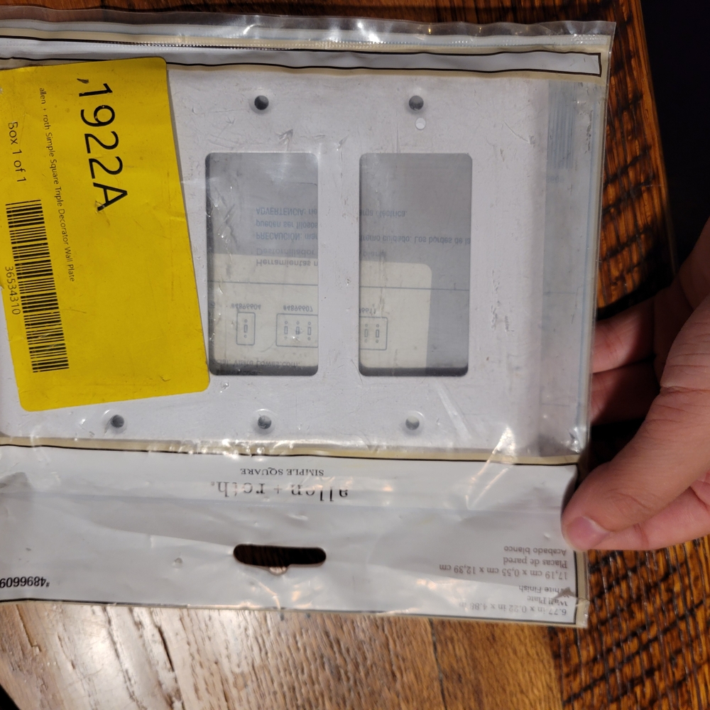 Allen + Roth White Double Switch Plate Cover